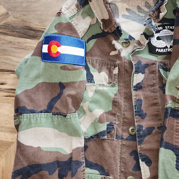 VTG Tru Spec United States Paratrooper Camouflage Army Field Jacket XS - Picture 8 of 8